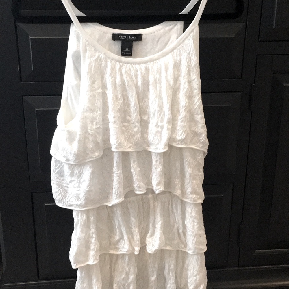 Tiered ruffle white tank from WHBM